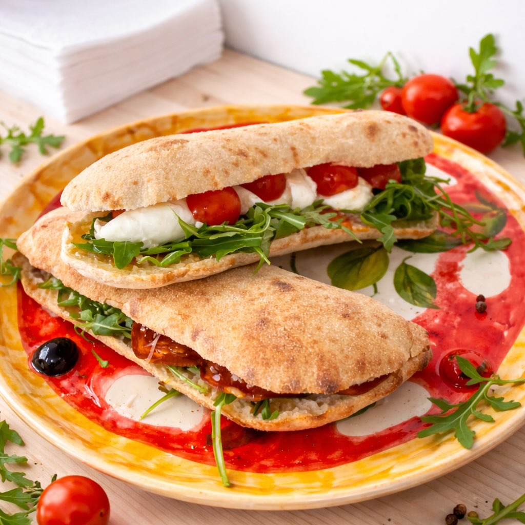 Traditional panuozzo, loaded Italian sandwich