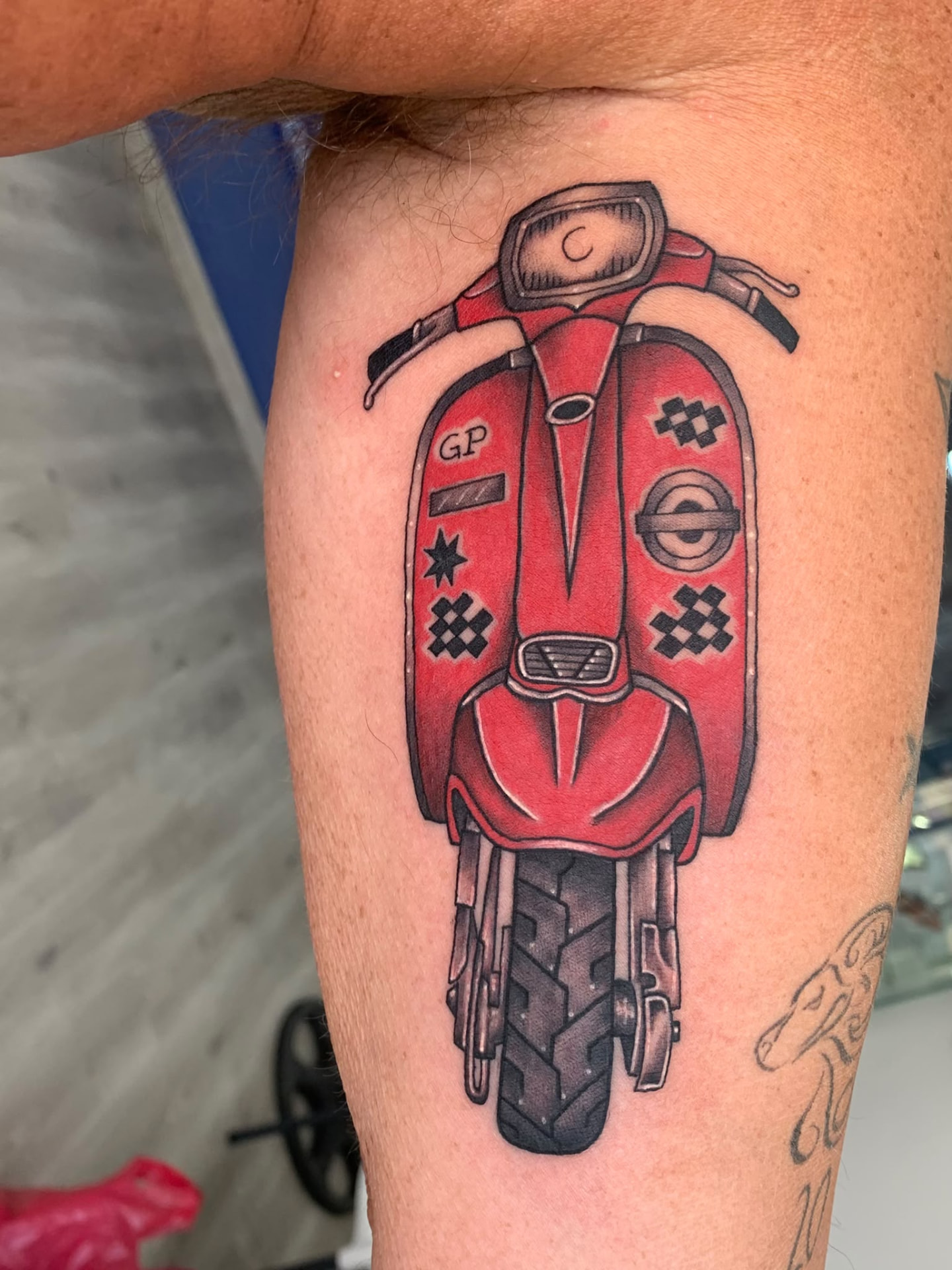 Classic red Vespa — bold traditional style